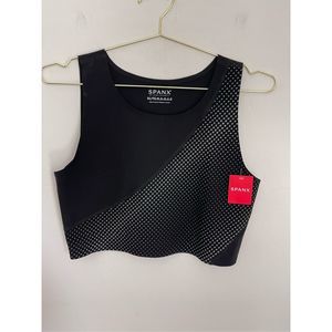 SPANX reflective crop slim fit top size XL NWT